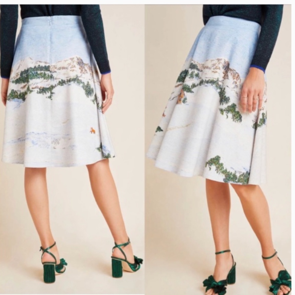 Anthropologie Winter Wonderland Skirt
